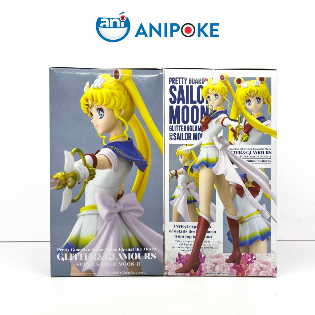 Mô hình Super Sailor Moon II - A cầm trượng mặt trăng  Glitters and glamous New, chính hãng Bandai, nguồn Nhật F67-08