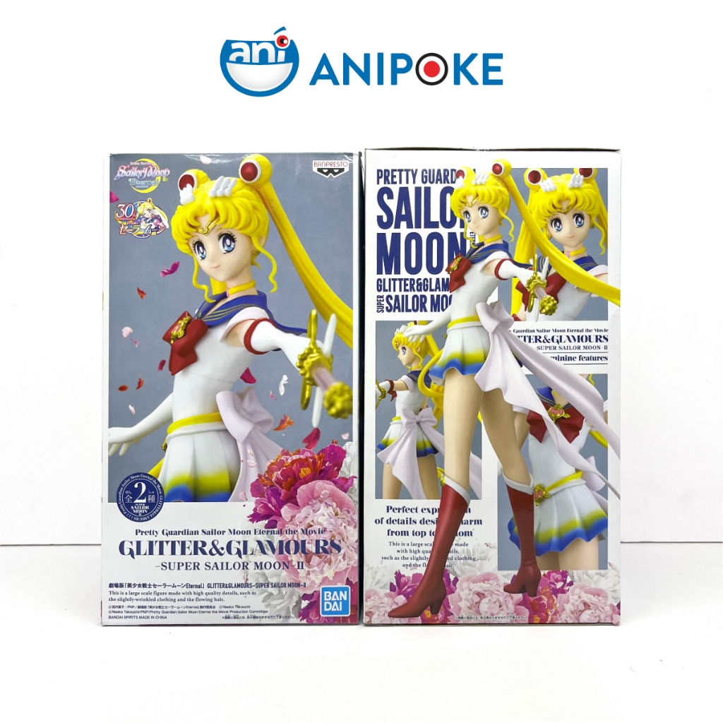 Mô hình Super Sailor Moon II - A cầm trượng mặt trăng  Glitters and glamous New, chính hãng Bandai, nguồn Nhật F67-08