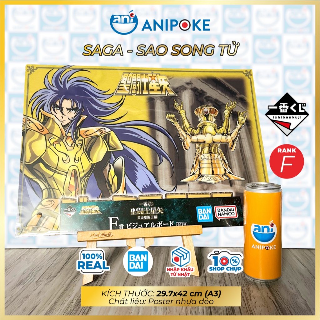 Poster nhựa dẻo Saint Seiya Shaka Donko Xử Nữ Kim Ngưu Song Tử Song Ngư Thiên Bình Bò Cạp Thiên Bình Ichiban Kuji