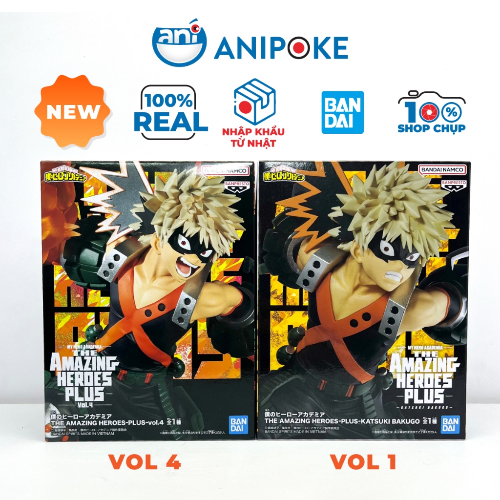 Mô hình Bakugo Katsuki MHA My Heroes Plus vol.1 - Vol 4 chính hãng Nguồn Nội địa Nhật