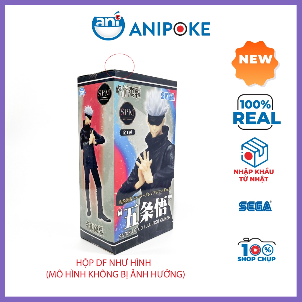 Mô hình SPM - Satoru Gojo bịt mắt đen - Jujutsu Kaisen Chú Thuật hồi chiến,  chính hãng (Nhập từ Nhật Full box) F5
