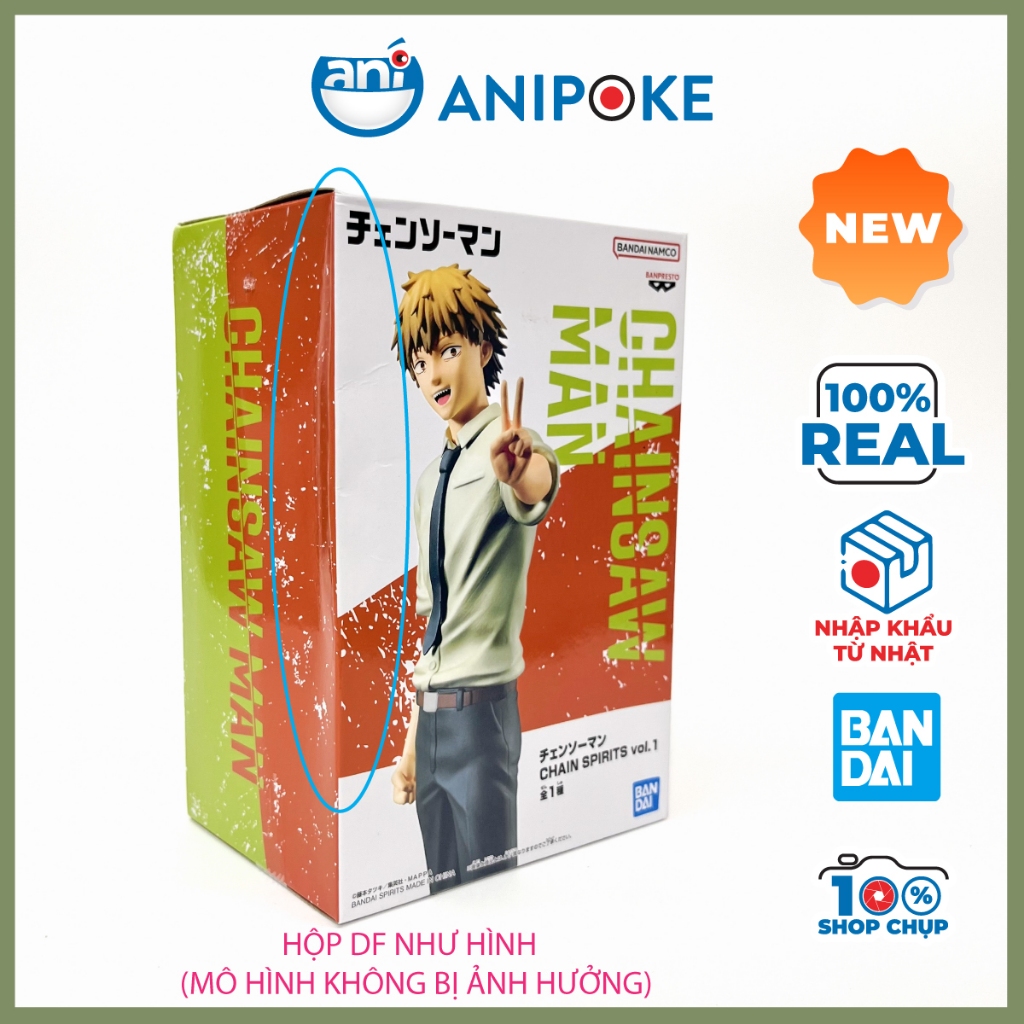 Mô hình Denji Chain spirits vol 1 Chainsaw man , chính hãng Bandai, (Nhập từ Nhật Full box)