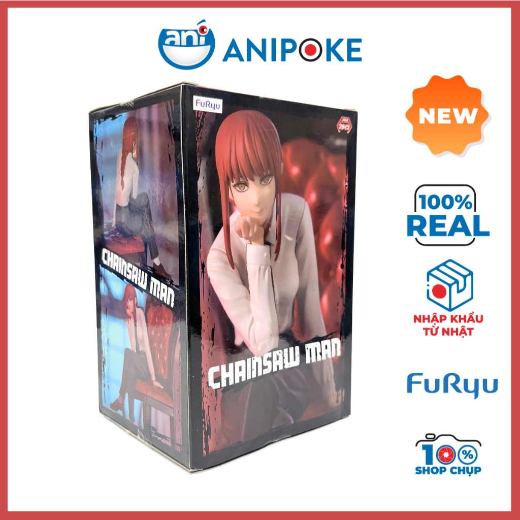 Mô hình Makima Furyu noodle stopper, Chainsaw man , chính hãng Furyu, (Nhập từ Nhật Full box) F77-13