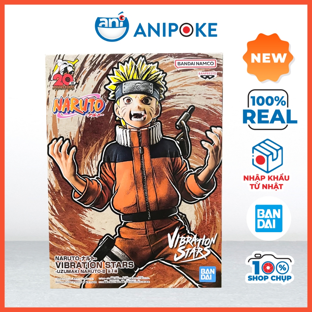 Mô hình Uzumaki Naruto II Vibration stars Kỉ niệm 20 năm chính hãng Nhật  f81-21