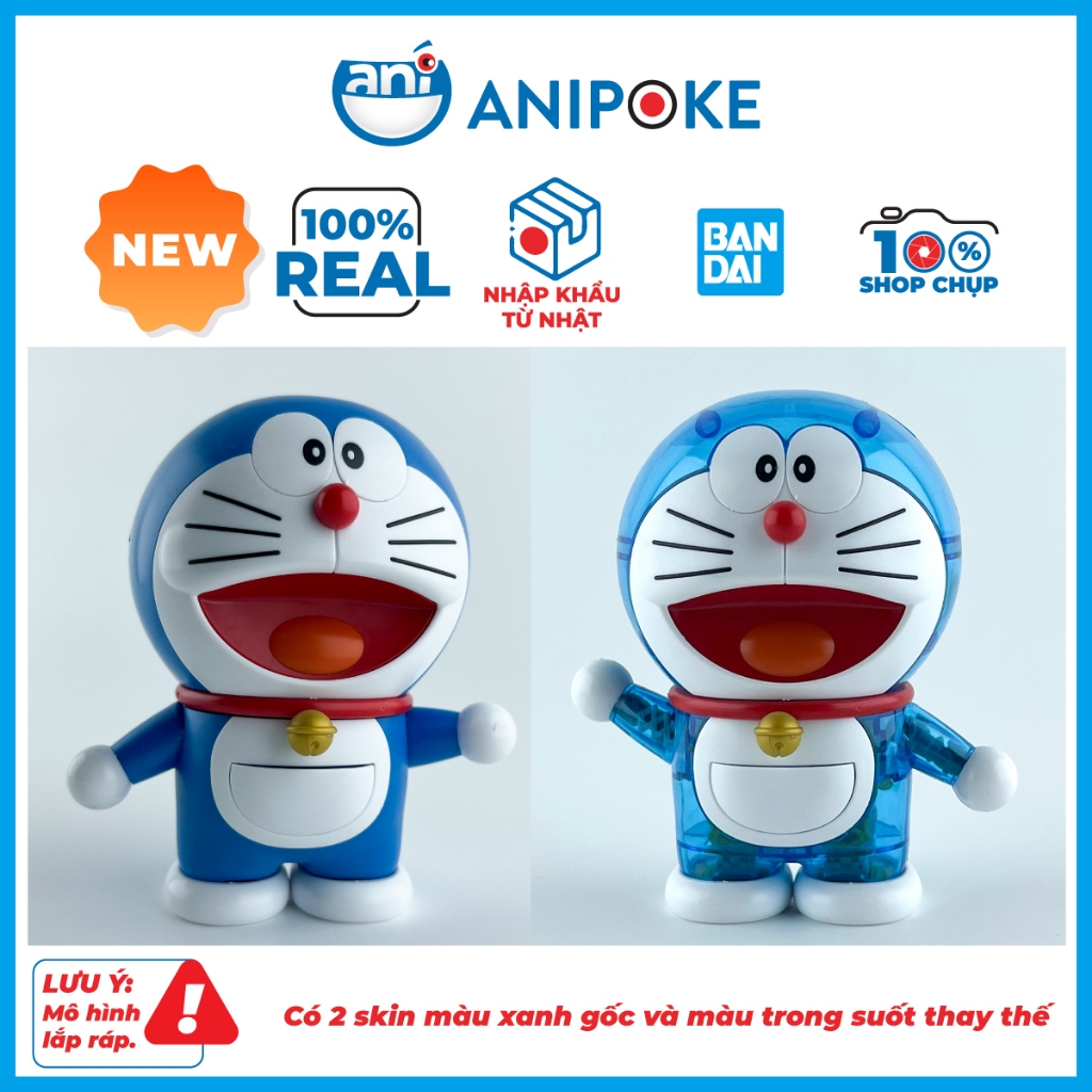 Mô hình lắp ráp Mèo Ú Doraemon màu xanh và màu clear thay thếFigure-Rise Mechanics  chính hãng Bandai Nhật F70-22