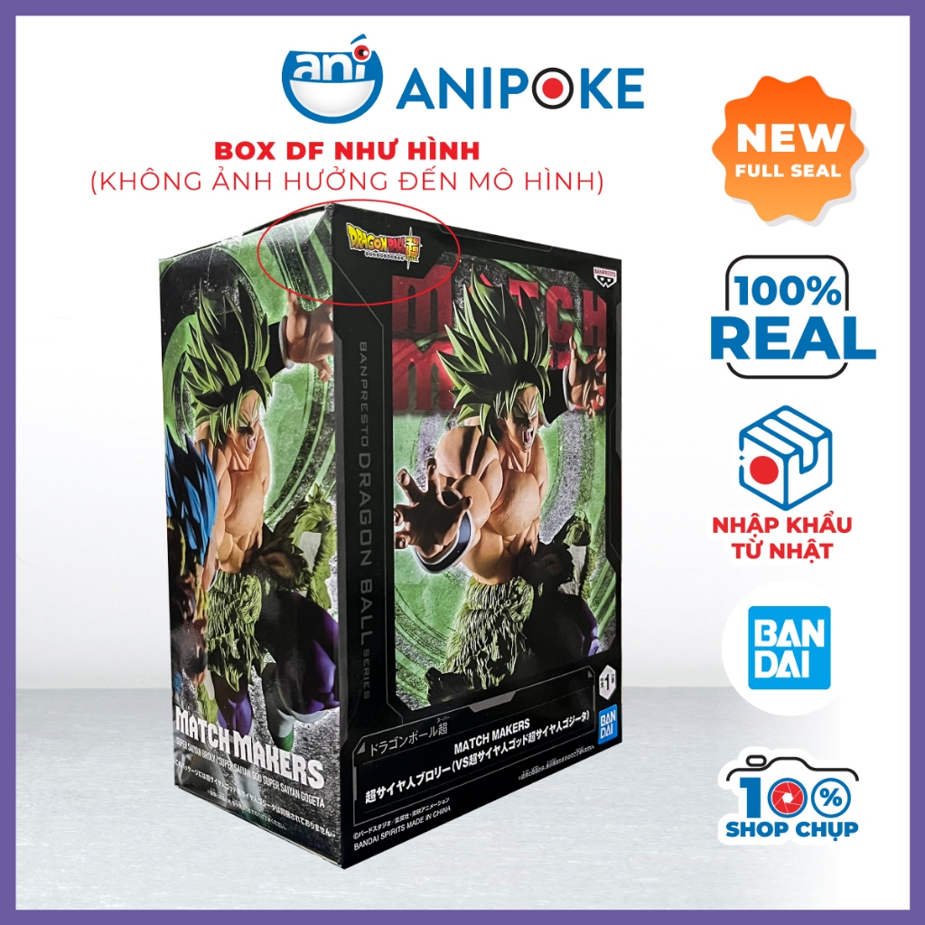 Mô hình Super Saiyan Broly x super saiyan vegeto Match makers Dragon Ball chính hãng Bandai Nhật f75-15