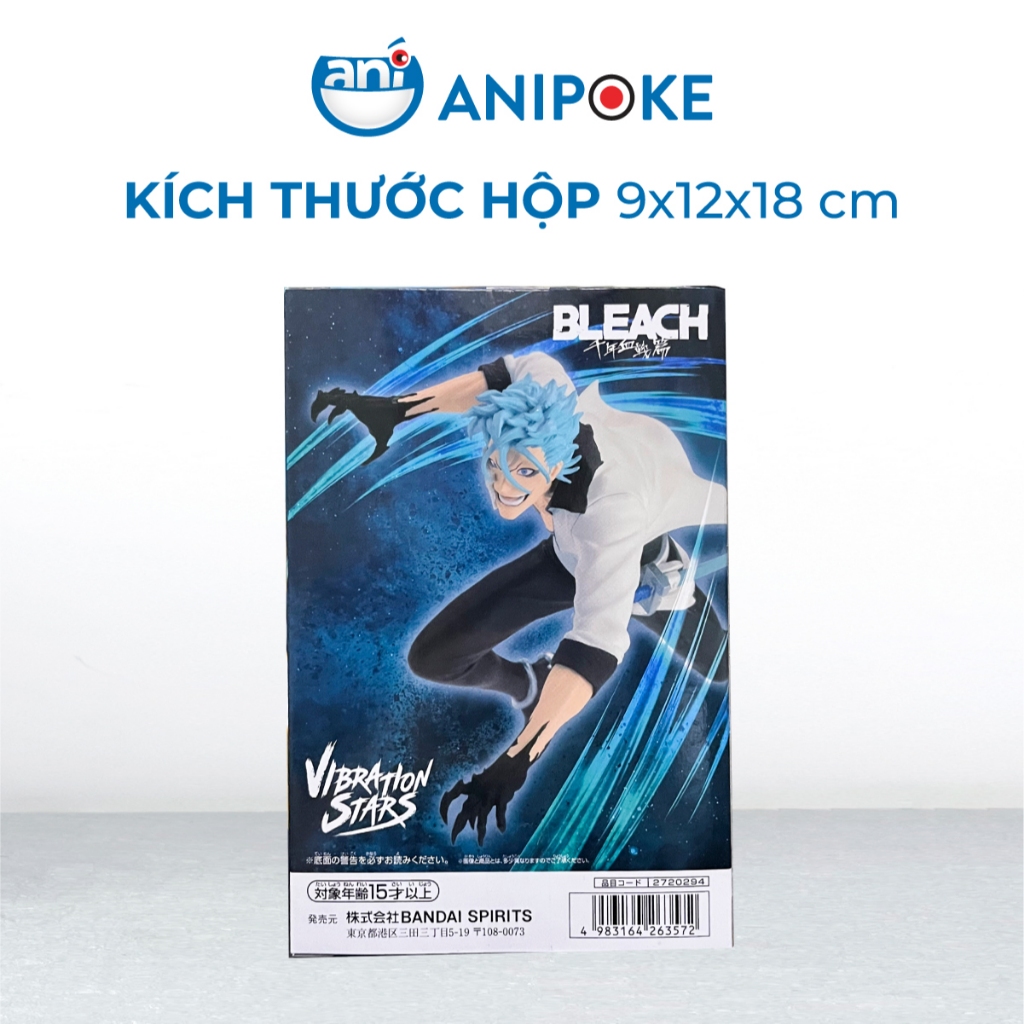 Mô hình Grimmjow Jaegerjaques Vibration Stars Bleach Solid and Souls -  chính hãng (Hàng Nhật Full box) f81-26
