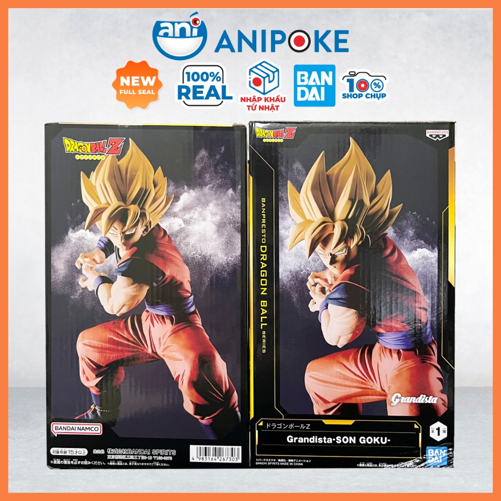 Mô hình Super saiyan Son GoKu Grandista Dragon ball Z Dragon Ball chính hãng Nhật F82-06