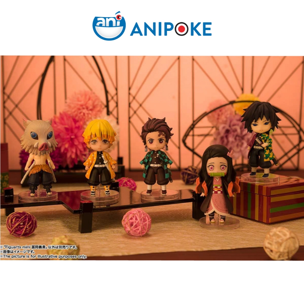 Mô hình Figuarts mini Tanjiro Nezuko Zenitsu Inosuke chính hãng Nhật.