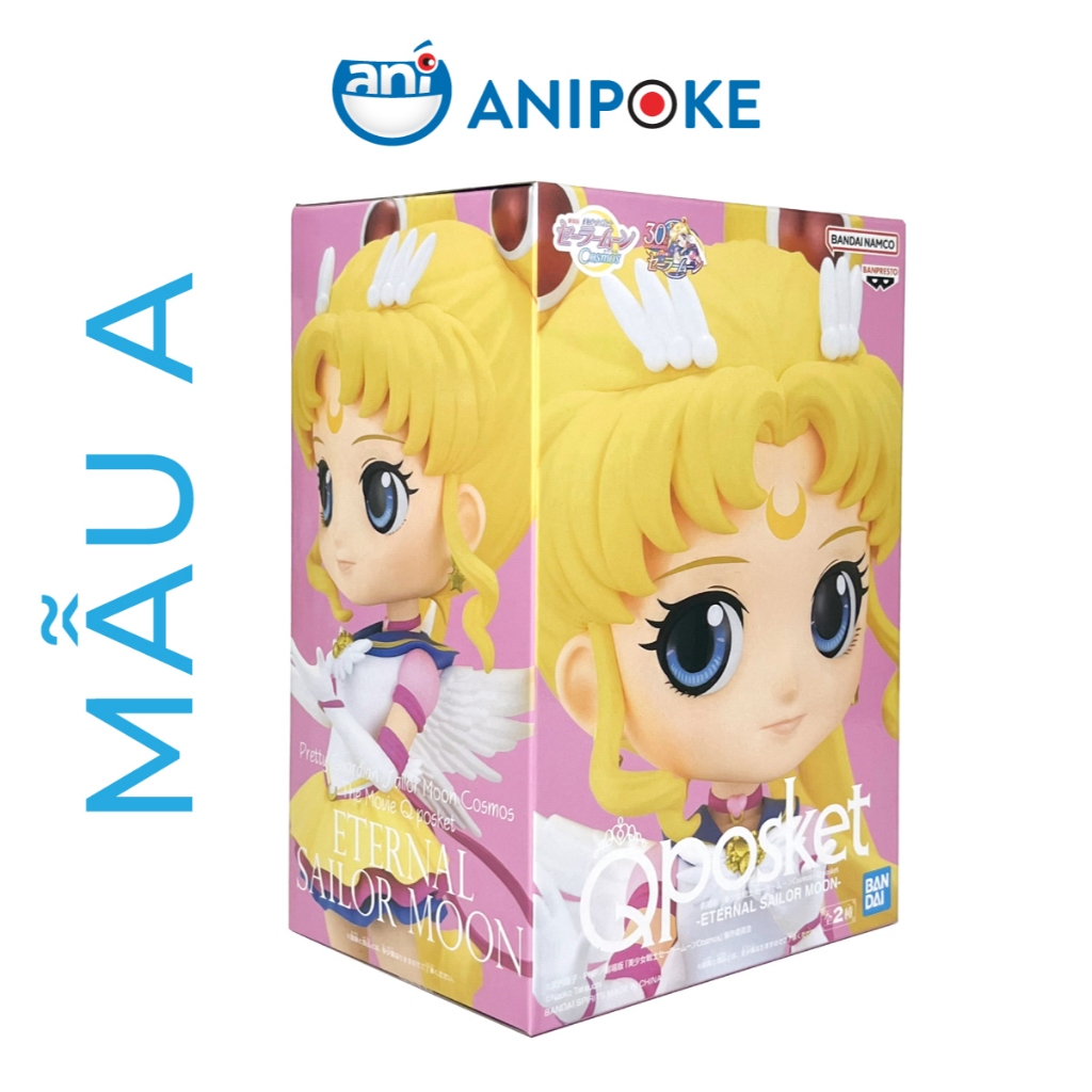 Mô hình Eternal Sailor Moon, Thủy Thủ Mặt Trăng Eternal Q psket, New, full seal Qposket hàng nội địa Nhật