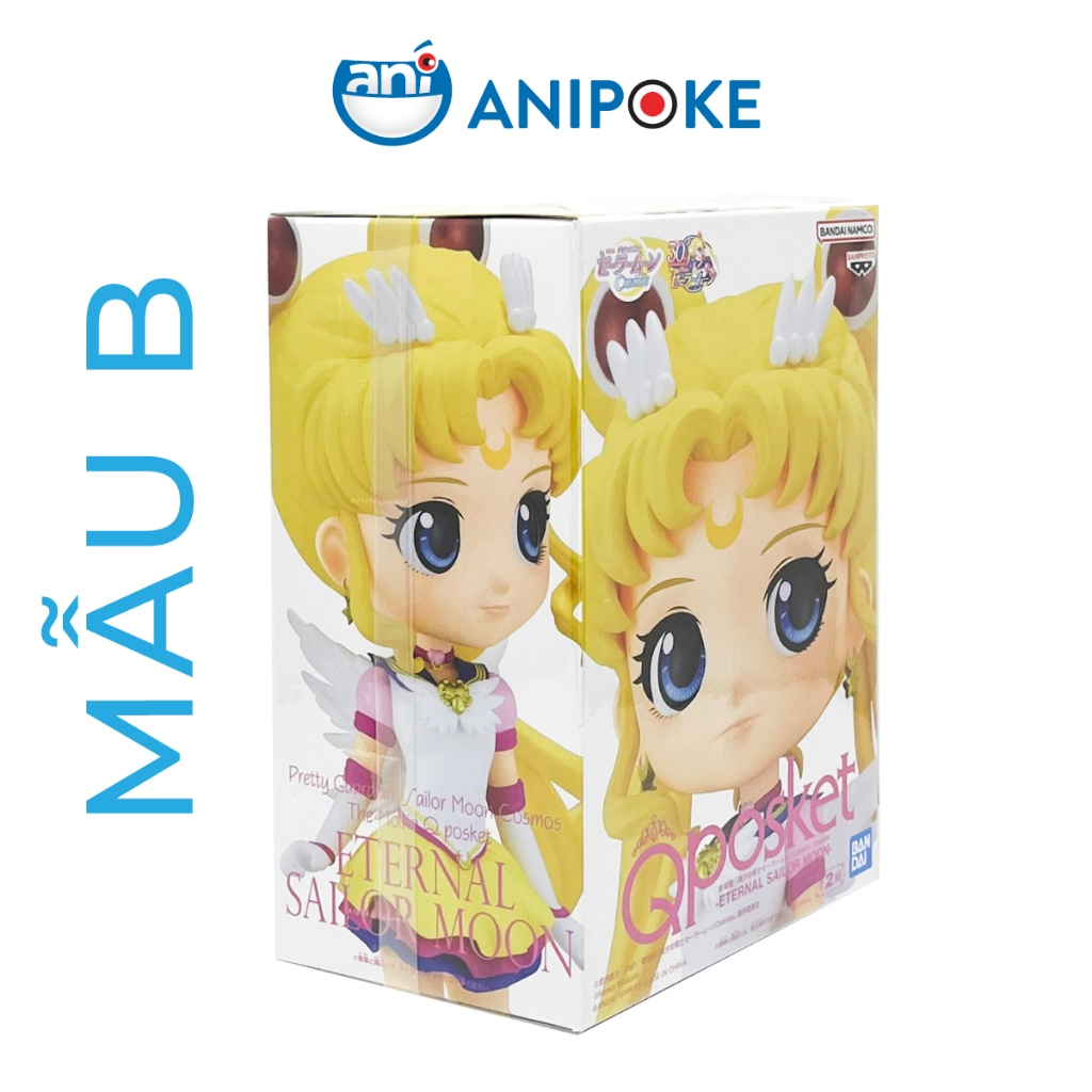 Mô hình Eternal Sailor Moon, Thủy Thủ Mặt Trăng Eternal Q psket, New, full seal Qposket hàng nội địa Nhật