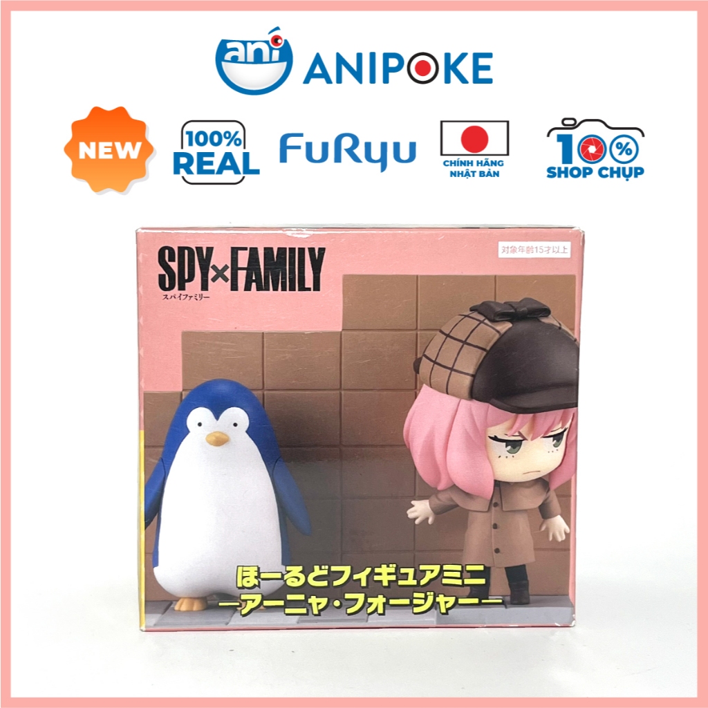 Mô hình  thám tử Anya Forger và chim cánh cụt spy x family Chính hãng Furyu Nhật Full box) f0-43