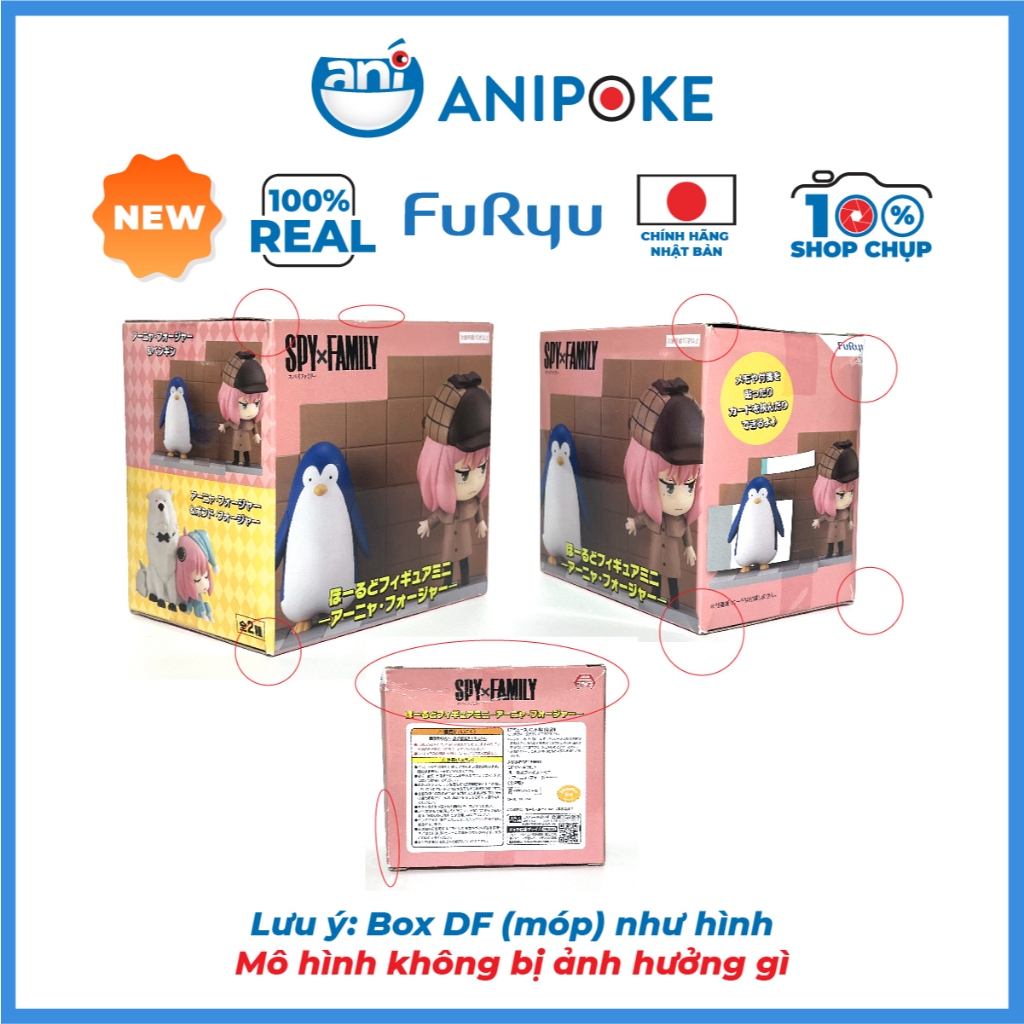 Mô hình  thám tử Anya Forger và chim cánh cụt spy x family Chính hãng Furyu Nhật Full box) f0-43