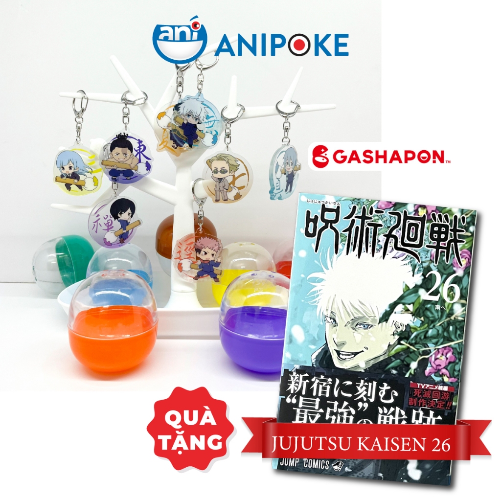 Móc khóa Gojo Sukuna Yuji Megumi Nanami Jujutsu Kaisen + Quà tặng Jujutsu Kaisen 26 27 28 29 30 - chính hãng Nhật Bản