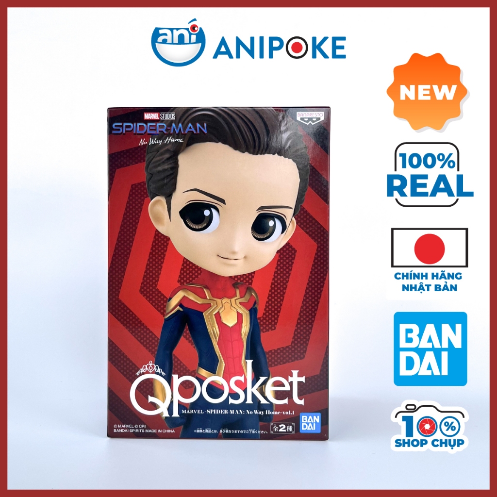 Mô hình Qposket Spider man Tom Holland - No Way Home vol 1 - Marvel - Chính hãng Nhật Bản f0-54a