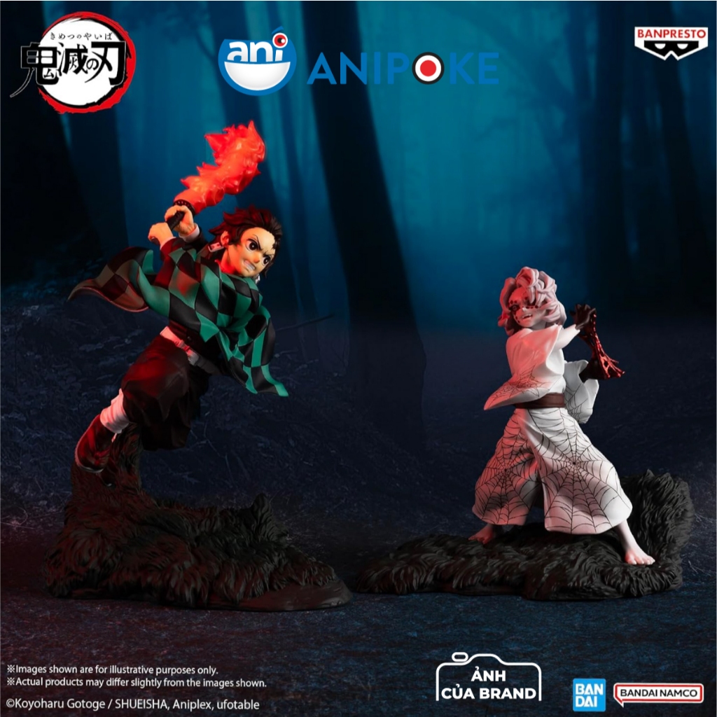 Mô hình Tanjiro VS Rui combination Battle,  Kimetsu no yaiba, Chính hãng Nhật F0-51