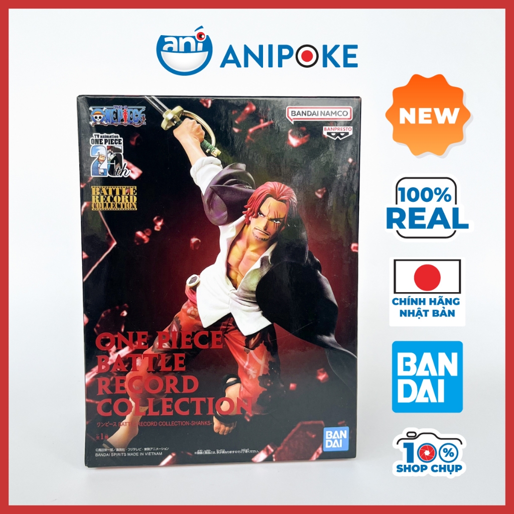 Mô hình Shanks Tóc đỏ  Battle Record collection kỉ niệm 25 năm Anime One Piecechính hãng Nhật Bản F12-10