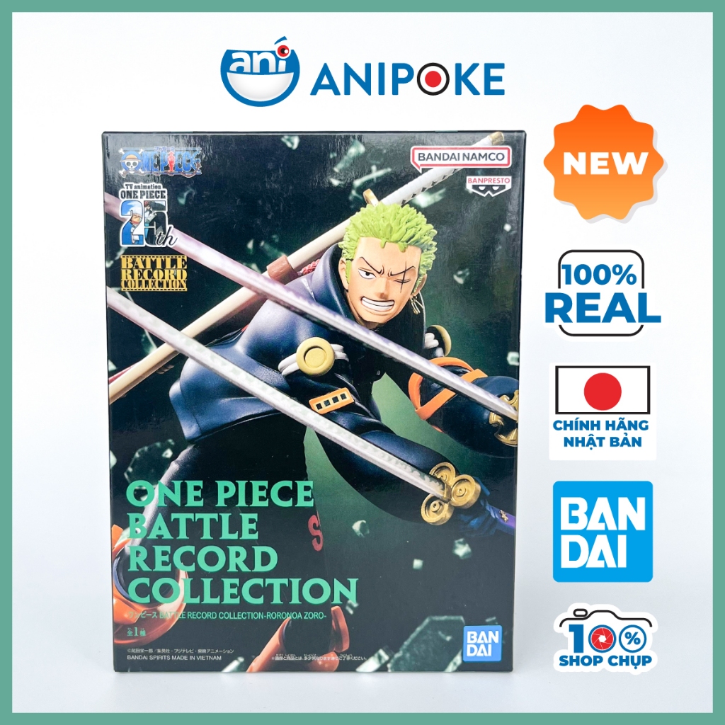 Mô hình Roronoa Zoro Battle Record collection kỉ niệm 25 năm Anime One Piece chính hãng Nhật Bản f12-12