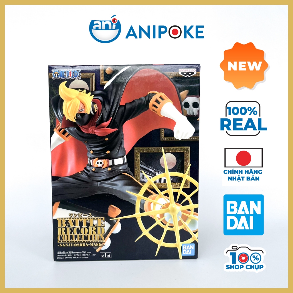 Mô hình Sanji Osoba Mask Battle Record collection One Piece - Vua Hải Tặc chính hãng Bandai Nhật Bản F26-19