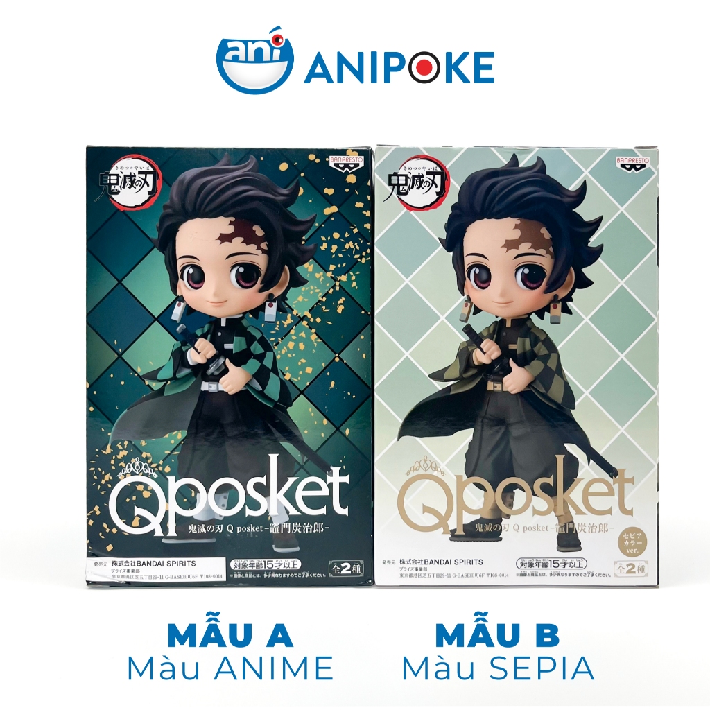 Mô hình Tanjiro - rút gươm  vol1 Qposket Kimetsu no yaiba chính hãng (Nhập từ Nhật Full box)