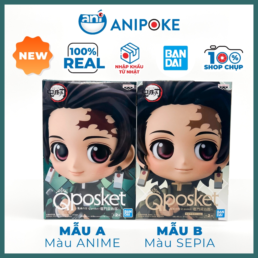 Mô hình Tanjiro - rút gươm  vol1 Qposket Kimetsu no yaiba chính hãng (Nhập từ Nhật Full box)