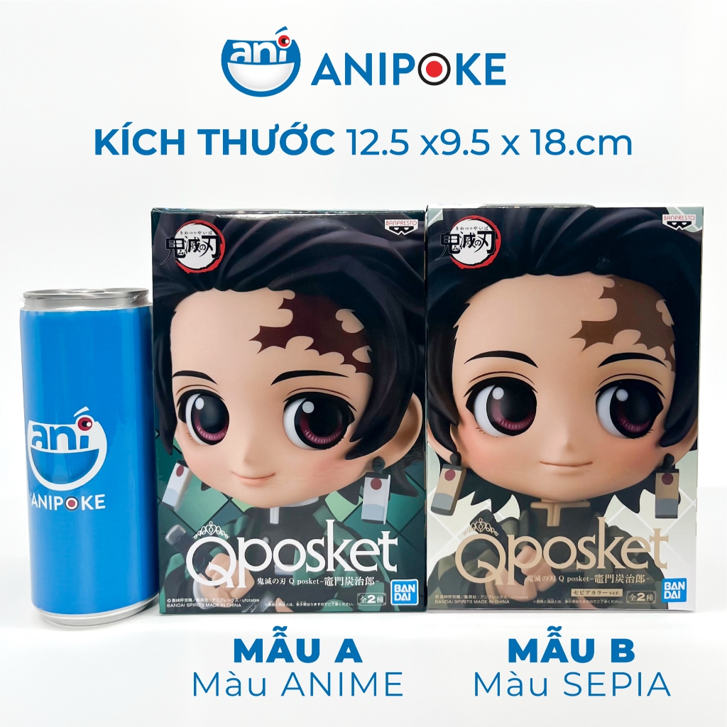 Mô hình Tanjiro - rút gươm  vol1 Qposket Kimetsu no yaiba chính hãng (Nhập từ Nhật Full box)