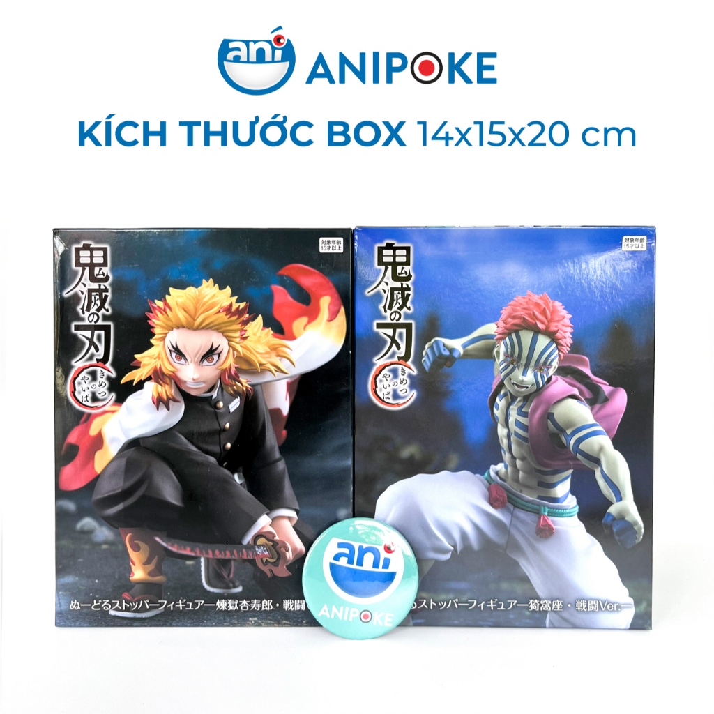 HÀNG SẴN Mô hình Viêm Trụ Rengoku Thượng Tam Akaza  Kimetsu no yaiba noodle stopper figure, Chính hãng Furyu - Nhật