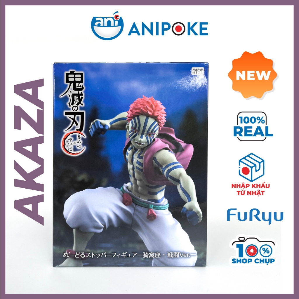 HÀNG SẴN Mô hình Viêm Trụ Rengoku Thượng Tam Akaza  Kimetsu no yaiba noodle stopper figure, Chính hãng Furyu - Nhật