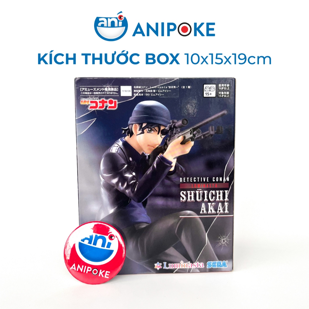 Mô hình Viên đạn bạc Suichi Akai Luminasta Conan Detective chính hãng Sega Nhật  F49-32