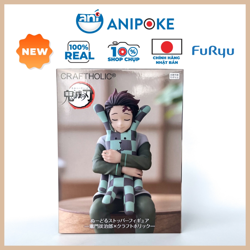 Mô hình Tanjiro X Craftholix hợp tác Round 1 - Noodle Stoper  Chính hãng Furyu  - Nhật Anipoke f55-13