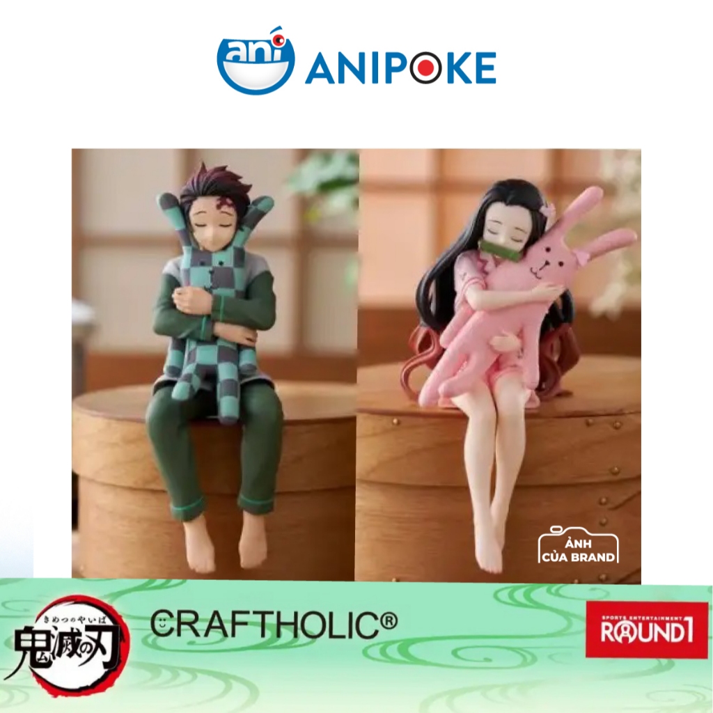 Mô hình Tanjiro X Craftholix hợp tác Round 1 - Noodle Stoper  Chính hãng Furyu  - Nhật Anipoke f55-13