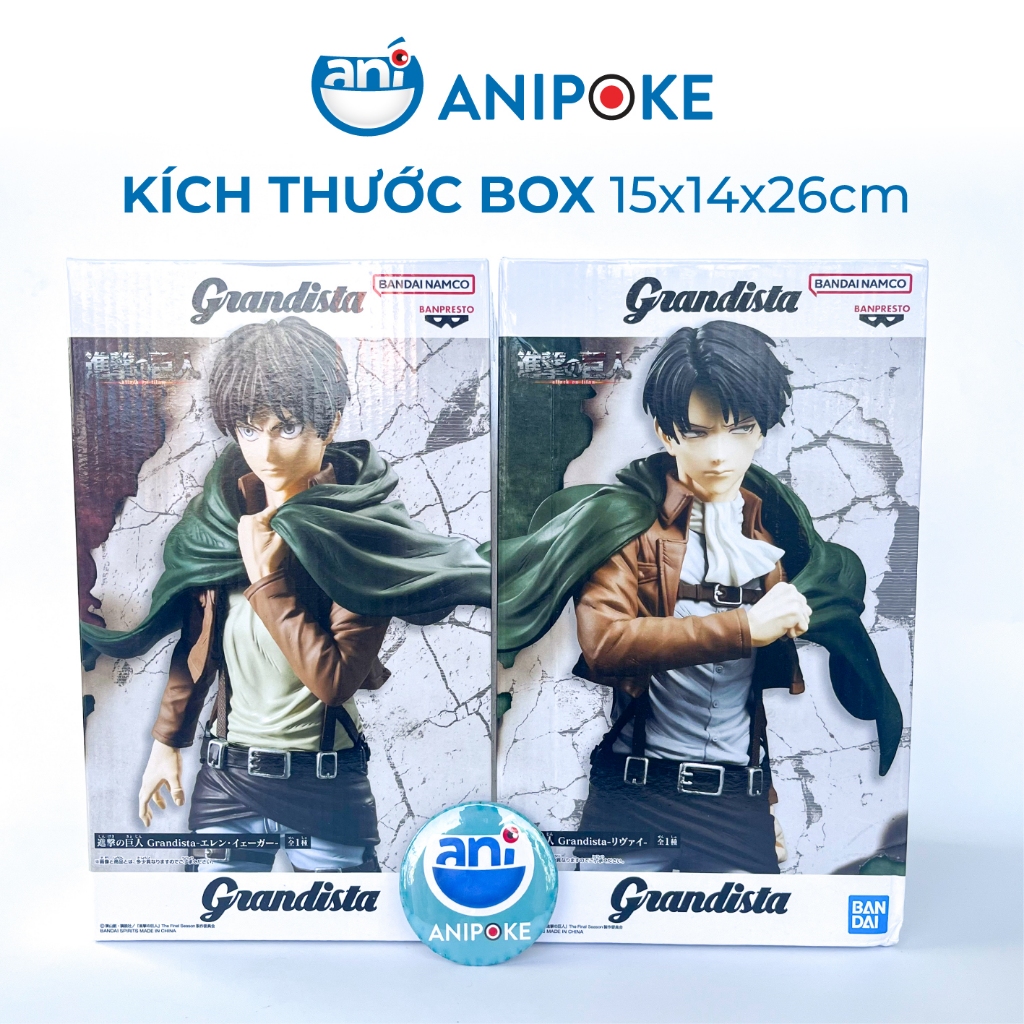Mô hình Levi - Eren Grandista Attack on Titan Đại Chiến Người khổng lồ Chính hãng Bandai - Nhật - Anipoke