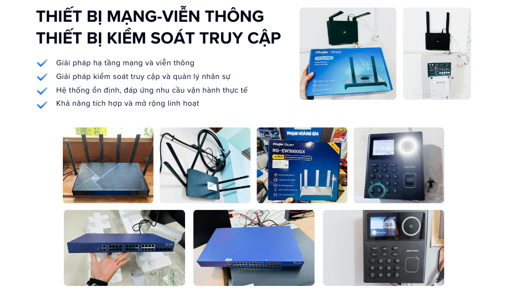 Dịch vụ thiết bị mạng wifi máy chấm công