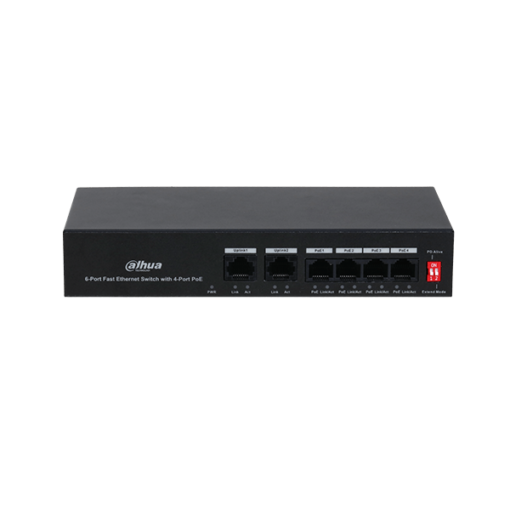 6-Port Fast Ethernet Switch with 4-Port PoE DH-PFS3006-4ET-36