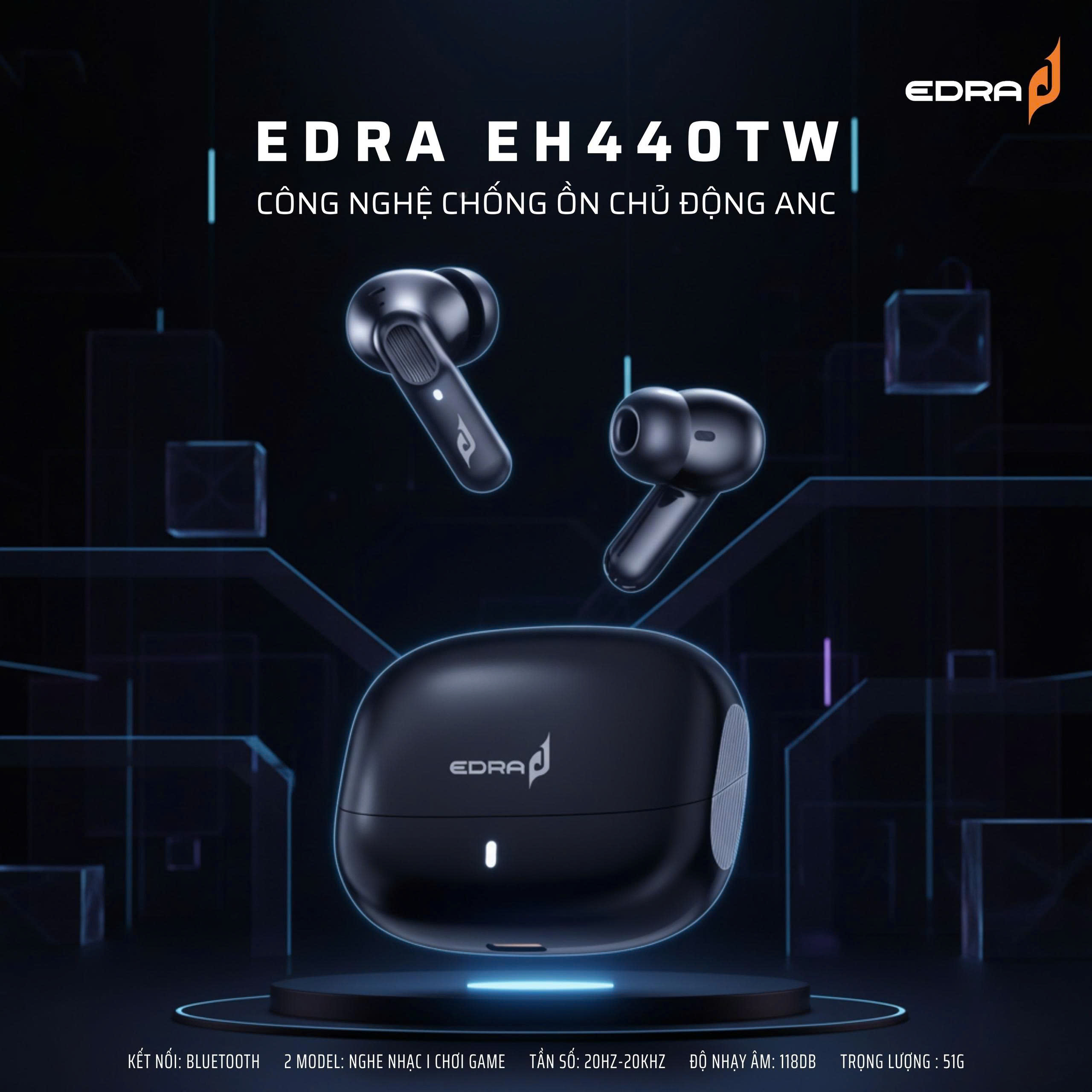 Tai nghe True Wireless E-Dra EH440TW