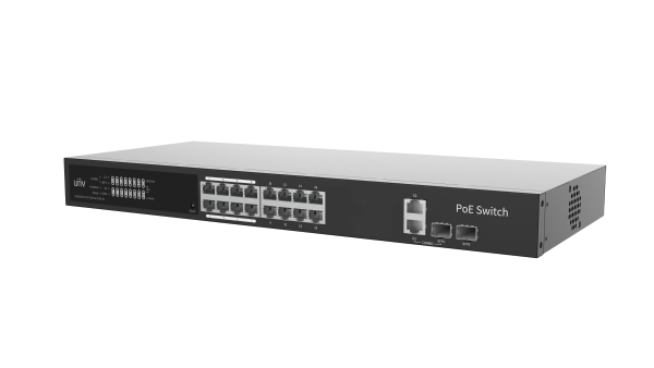 Switch UNV NSW3000-17GT1GP1GC-POE-IN 18 Cổng ( 16 PoE + 1 Uplink + 1 SFP ) 10/100/1000 Mbps