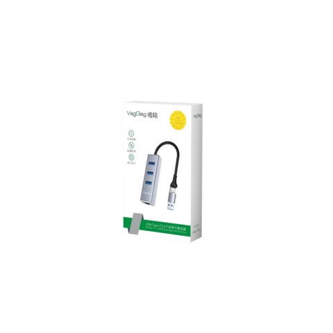 Bộ chuyển đổi USB/ USB Type C ra Lan + 3 cổng USB 3.0 Veggieg V-K310