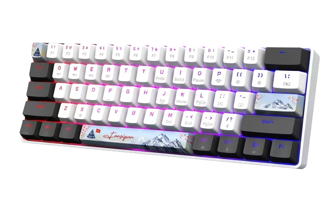 Bàn phím cơ chơi game EDRA EK361W - SNOW (Gray + White)