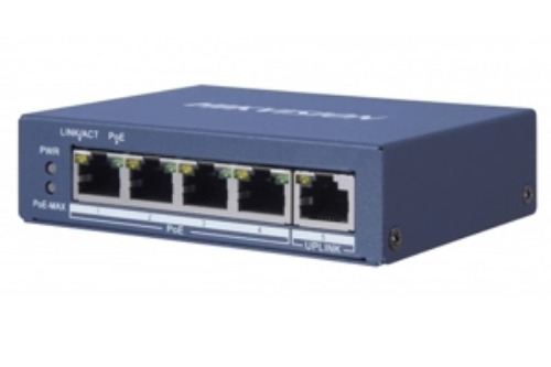Switch POE GIGABIT Hi POE 4 cổng 1000Mpbs, 1 cổng uplink 1000Mbps , Layer 2, DS-3E0505HP-E