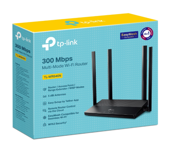 Thiết bị truyền dữ liệu băng rộng hoạt động trong băng tần 2,4 GHz, TL-WR846N, hiệu TP-Link