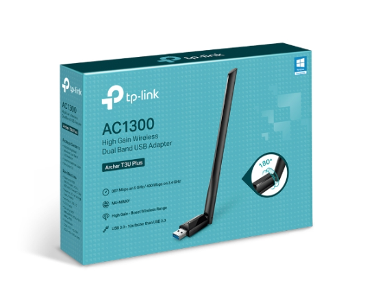 Thiết bị thu phát vô tuyến, TP-Link, 2.4GHz/5GHz, Archer T3U Plus