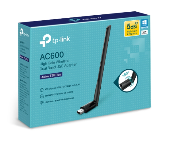 Thiết bị thu phát vô tuyến, TP-Link, 2.4GHz/5GHz, Archer T2U Plus