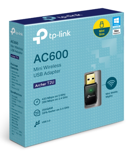 Thiết bị thu phát vô tuyến, TP-Link, 2.4GHz/5GHz, Archer T2U