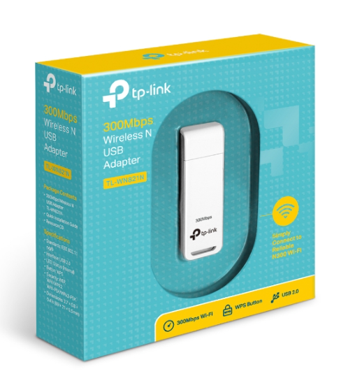 Thiết bị thu phát vô tuyến, TP-Link 300M, 2.4 GHz, TL-WN821N