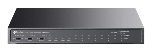 Switch 11 Cổng TP-Link TL-SL1311P | 8 Cổng PoE+, Công Suất 65W