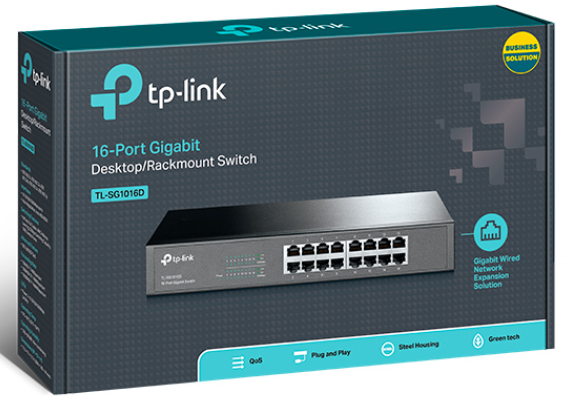 Switch TP-Link TL-SG1016D (Gigabit (1000Mbps)/ 16 Cổng/ Vỏ Thép)