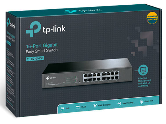 Switch TP-Link TL-SG1016DE (Gigabit (1000Mbps)/ 16 Cổng/ Smart Switch/ Vỏ Thép)