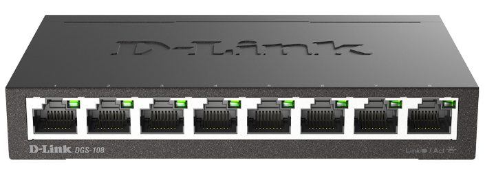 Bộ chuyển mạch D-Link để bàn không quản lý 8 cổng Gigabit DGS-108