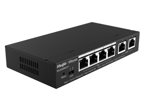 Switch Để Bàn 6 Cổng Gigabit Ruijie Reyee RG-ES206GC-P