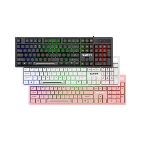 Bàn Phím Văn Phòng Cao Cấp EDRA EK506 Đen/Trắng/Hồng